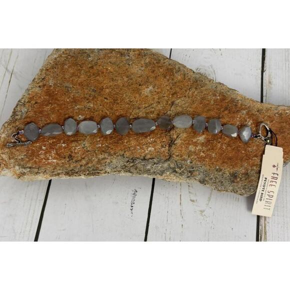 Peyote Bird Smokey Quartz Sterling Toggle Bracelet J015 - Picture 1 of 5